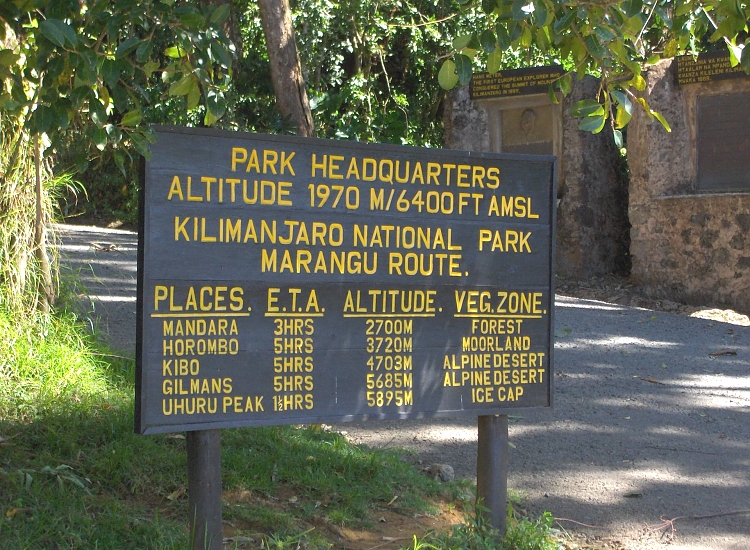 Mandara Hut hiking trails on Kilimanjaro